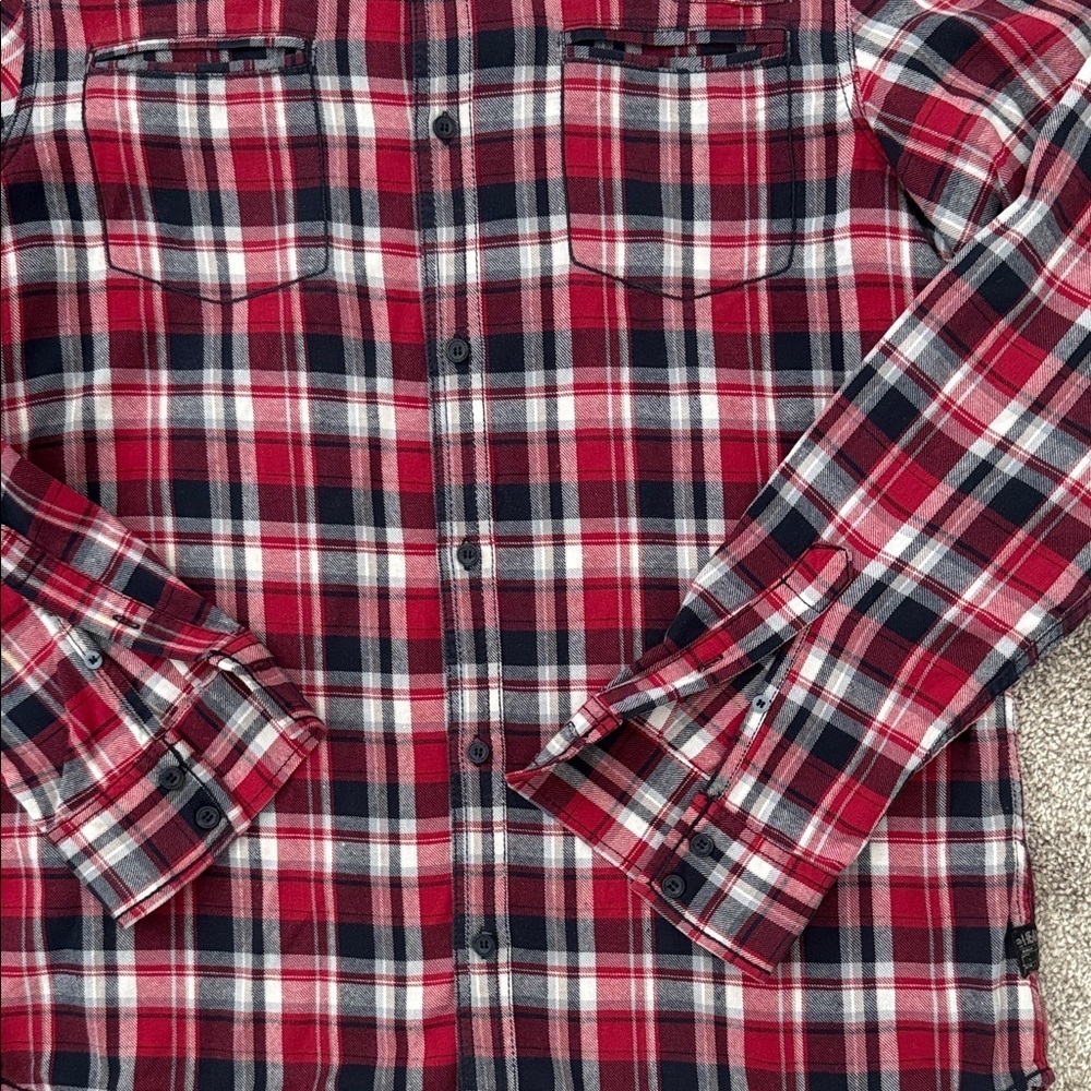 I jeans by Buffalo Red and Navy Plaid Shirt - Picture 3 of 6